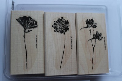 Stampin Up More Petal Prints set of 3 "Retired" Flowers, Stems | eBay