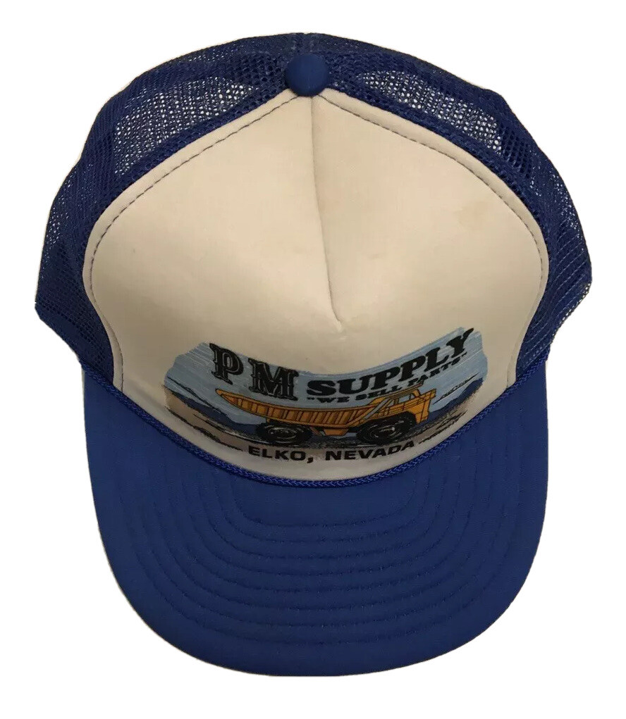 Vtg PM Supply Trucker Hat Construction Company Cap We Sell Parts