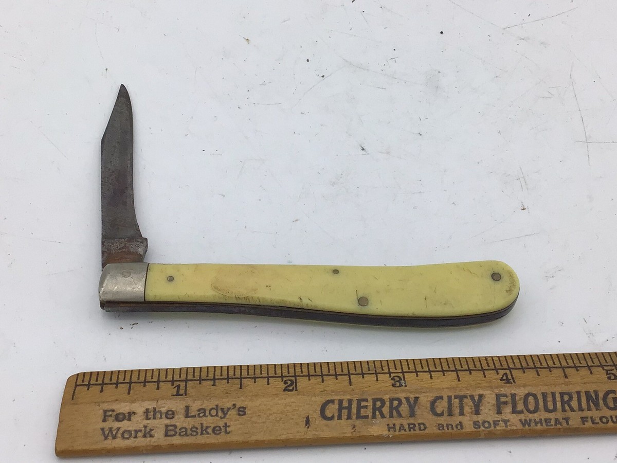 カバー抜き専用出品 California MONTEREY Vintage Case XX 31048 Slim Line Trapper Single Blade yellow-V2 | eBay
