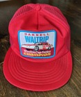 Vtg 90s Budweiser Darrell Waltrip Winston Cup Champ Patch Red Trucker Hat USA