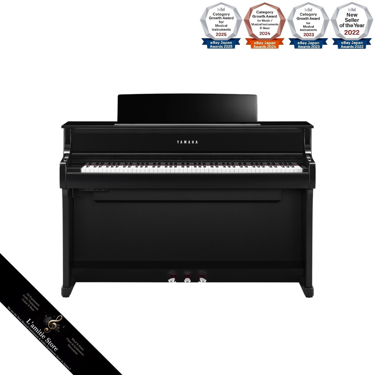 YAMAHA CLP-875PE Digital Piano Clavinova 88 Keys Black Mirror