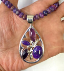 HSN Jay King Sterling Silver Amethyst & Purple Turquoise Pendant w 18" Necklace — photo 4