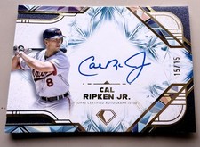Topps Diamond Icons Autograph Cal Ripken Jr. DIA-CRJ Blue /15 Orioles 2025