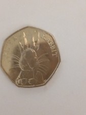 Extremely Rare 2016 Peter Rabbit  50p Coin Missing Whiskers