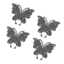 4PCS Butterfly Bling Car Stickers, Crystal Rhinestone Car Decals for Black