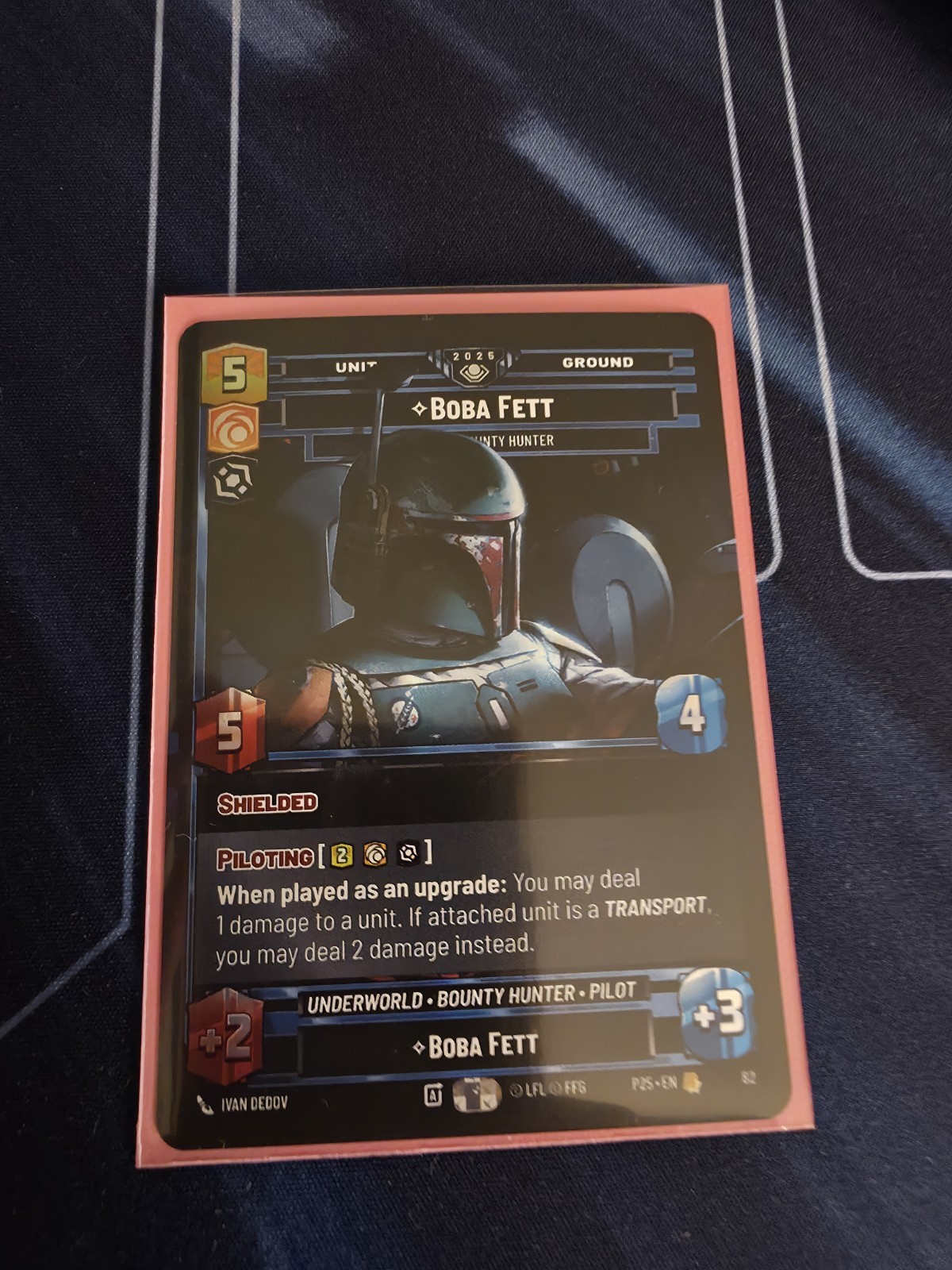Boba Fett Silver Pack Galactic Championship Star Wars Unlimited Card
