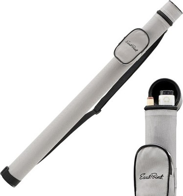 EastPoint Hard Pool Cue Case - Gray, 6.5 x 31.5 x 3.7 in - Adjustable Shoulder S