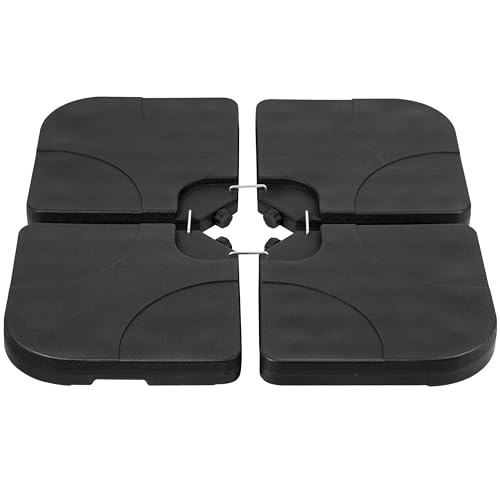YSSOA 176LB CAPACITY 4-PIECE CANTILEVER PATIO UMBRELLA BASE - BLACK