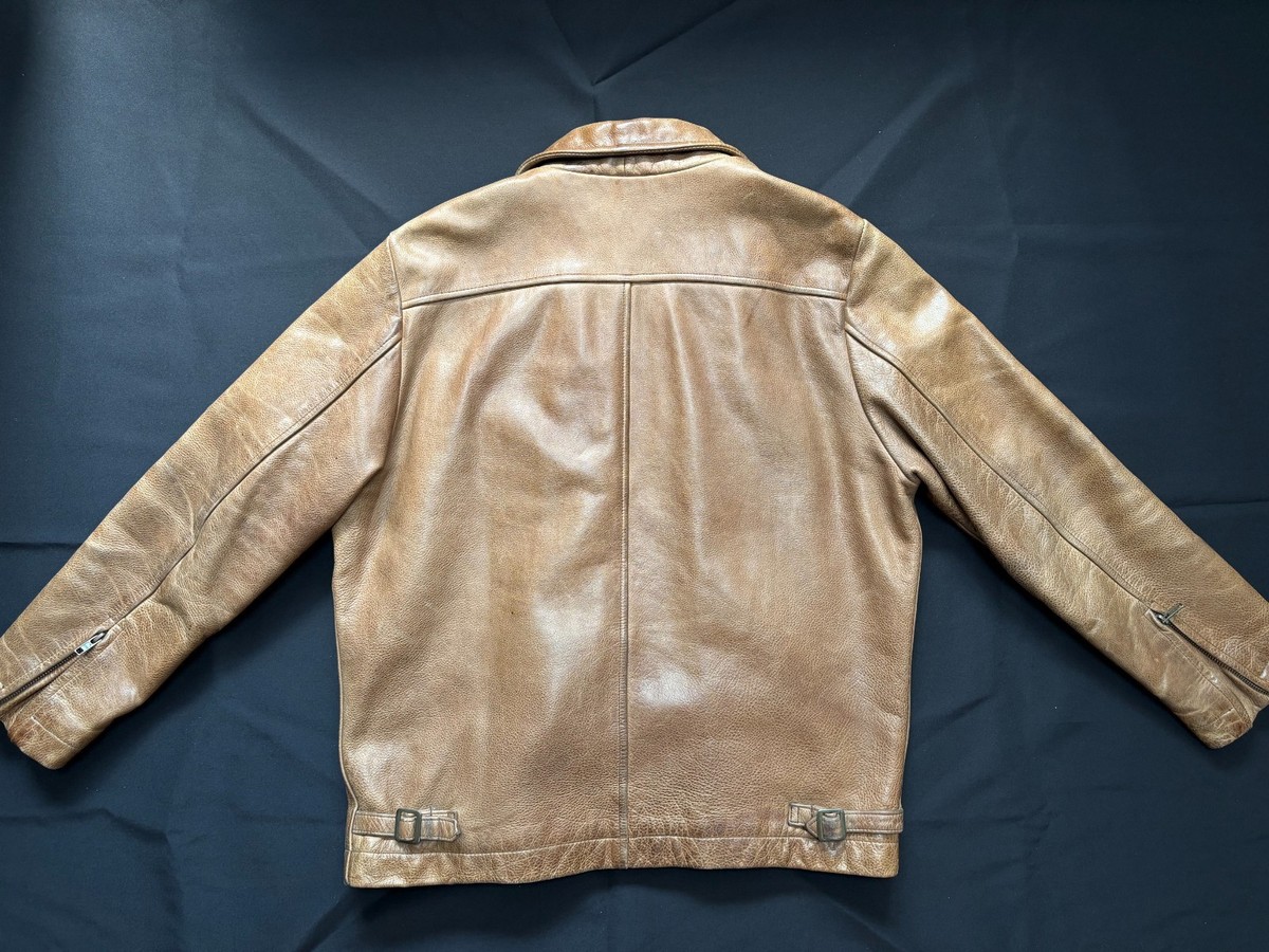 Vintage Levi's Lambskin Leather Jacket Made in Korea Rare Brown