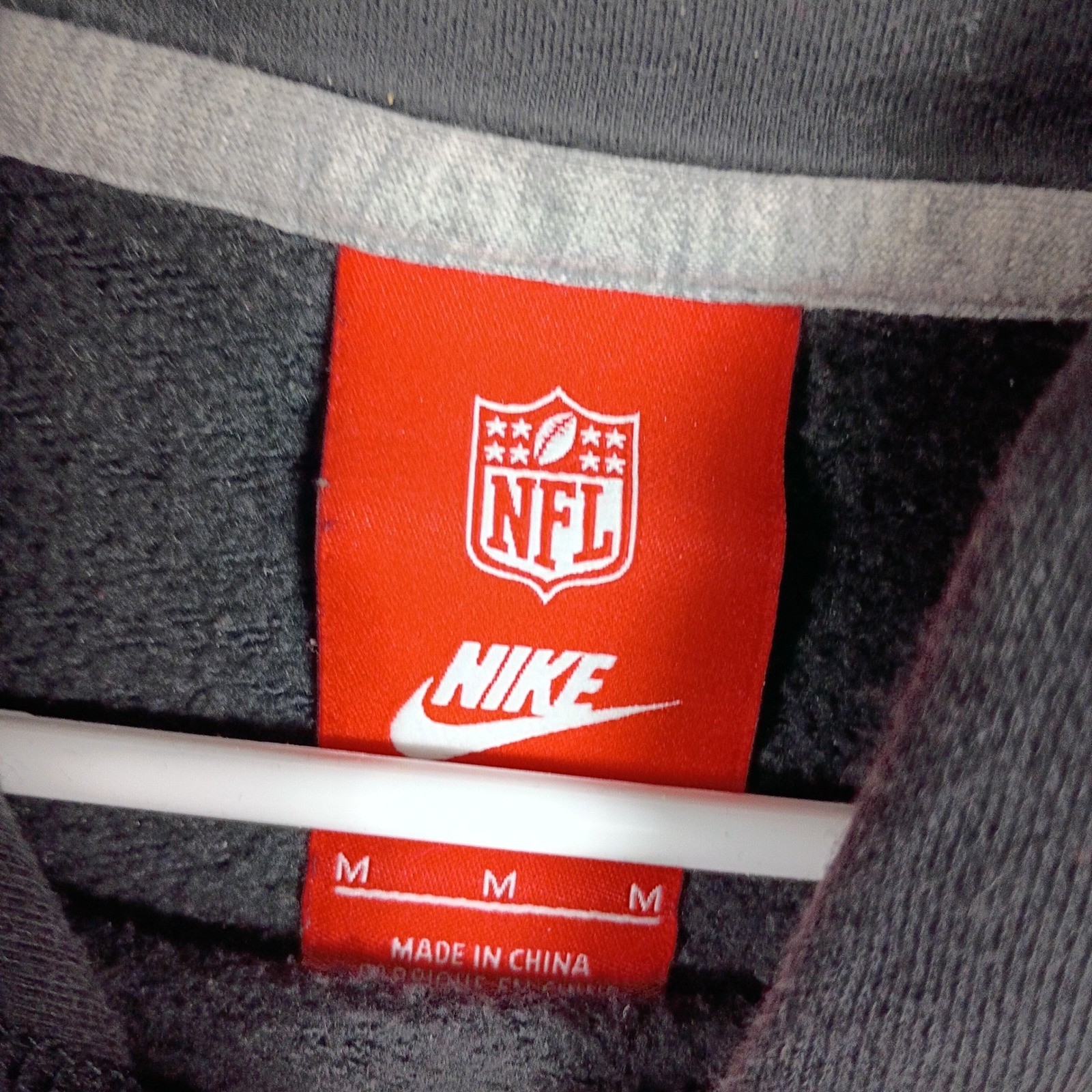 Nike NFL Pittsburgh Steelers Hoodie Mens Medium Gray Pullover Sweatshirt Logo image 5