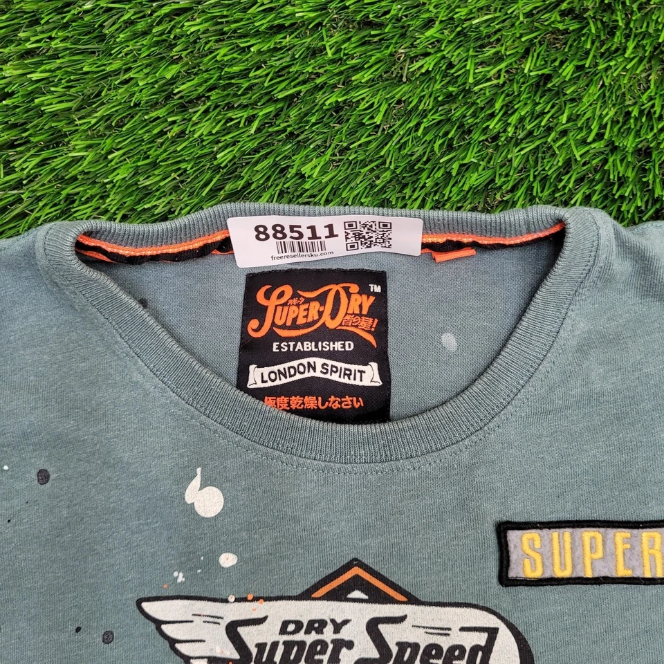 Vintage Y2K Superdry Racing Shirt Large 21x27 Tokyo Japan - Image 3 of 4