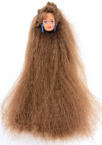 Vintage Totally Hair Teresa Barbie Doll Brunette Extra Long Hair HEAD ONLY OOC
