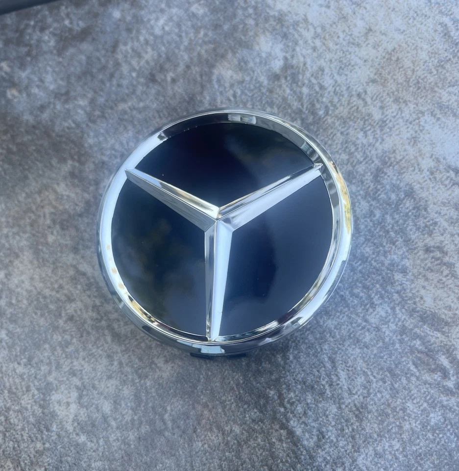 Комплект из 4 центральных колпаков обода колеса 75 мм колпаки колес для Mercedes-Benz AMG черный венок - Изображение 4 из 4