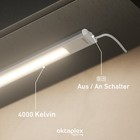 LED Unterbauleuchte Küchenlampe 4000K Unterschrankleuchte Lichtleiste Flach