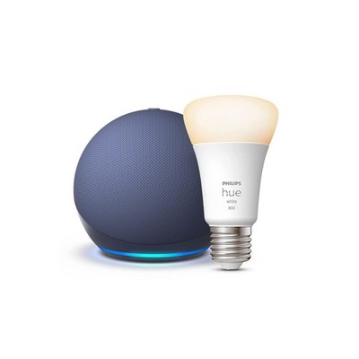 Echo Dot (5 Generation) Tiefseeblau Philips Hue White Smart Bulb (E27)