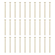 100pcs 18K Gold Plated Flat Head Pins 0.63" 16mm Needles Bulk
