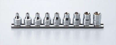 Koken 3/8 (9,5 Mm) Sq. Torx-Steckschlüssel-Schienen-Set 9 Rs3425/9
