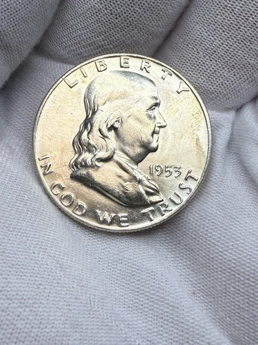 Choice Unc 1953 D Franklin Half Dollar Gem BU From Original Roll