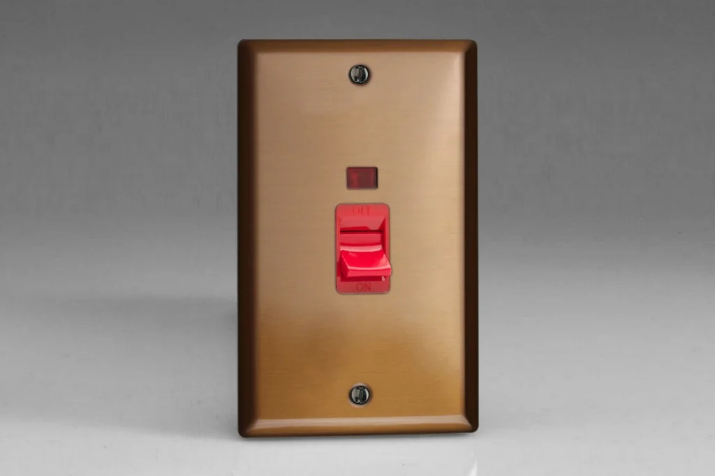 Switch Bronze 45A Cooker Urban Brushed + Red Insert Varilight XY45N.BZ