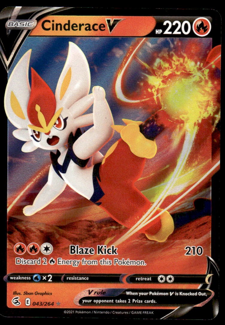 Pokemon TCG Fusion Strike #043/264 Cinderace V NM