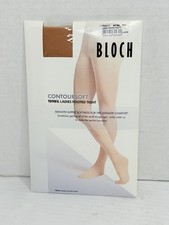 Bloch Contoursoft T0981L Footed Dance Tights S/M Brown Tan Ballet New