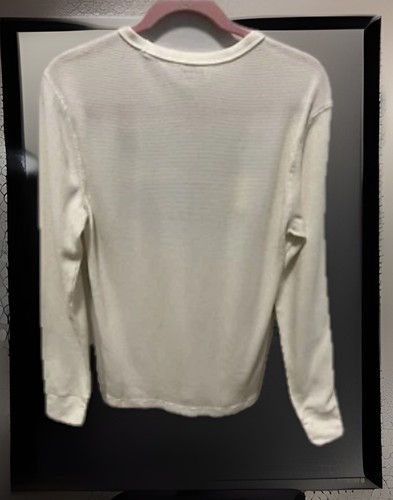 Vecchia Camicia Termica Marina Militare Uomo Media Yukon Maglia Fiume Beige Manica Lunga - Foto 4 di 10