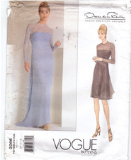 VOGUE Oscar De La Renta Evening Formal Long Short Dress Size 14, 16, 18 CUT/USED