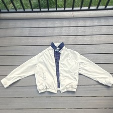 Polo by Ralph Lauren Men's Harrington Jacket Beige L 40" Full Zip Logo Golf