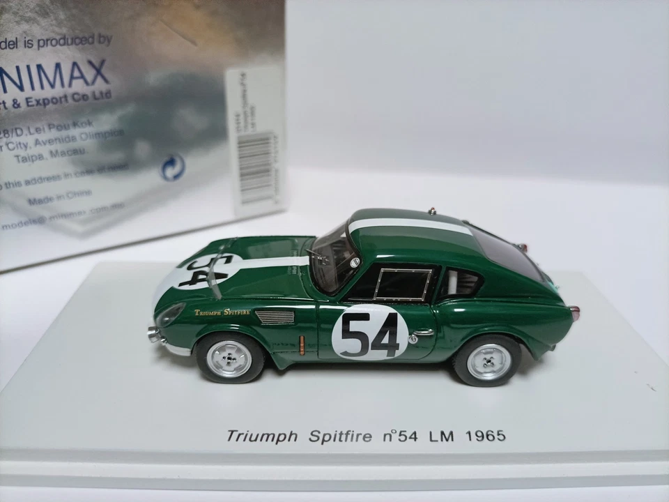 Spark 1:43 Triumph Spitfire # 54 LM 1965 resin green car model - Image 2 of 4