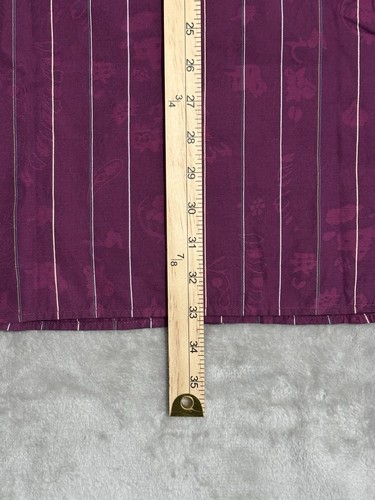 Tommy Bahama Pin Striped Purple Paisley LS Silk Blend Button Up - Men's Size 2XL - Picture 13 of 15