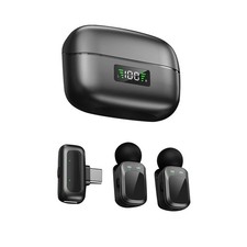 Type-C Wireless Lavalier Mic Kit for Android Phone 2.4G Charging Case Included