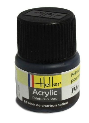 Heller 9085 - Acrylic Paint 085 Satin Black, 12ml - New