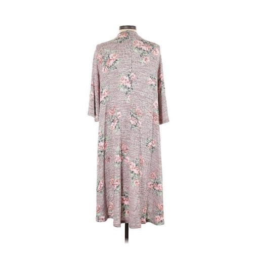 Torrid Kimono Duster Knit Hi-Low 3/4 Sleeve Lagenlook Floral Cottagecore Sz 0X - Picture 2 of 9