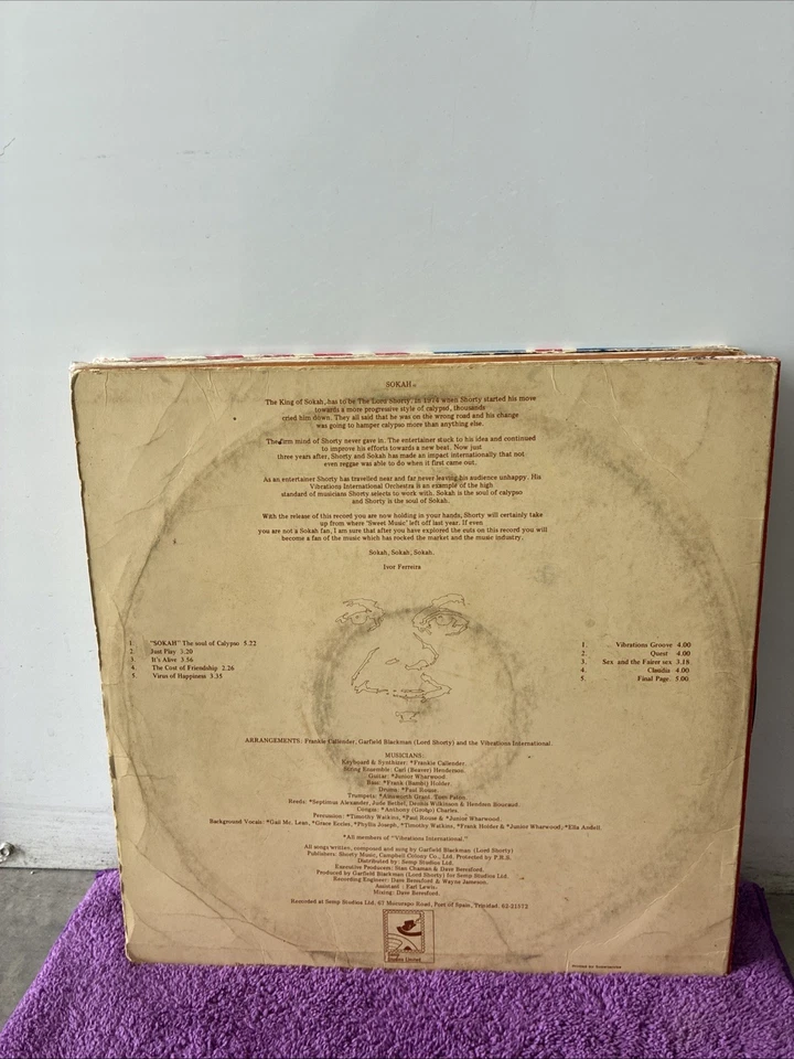 LP LORD SHORTY & THE VIBRATIONS INTERNATIONAL - "SOKAH"  SEMP LBL MINT- - Image 2 of 4
