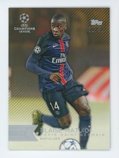 2015-16 Blaise Matuidi Topps Showcase UEFA Gold Foil PSG Soccer Card 31/50