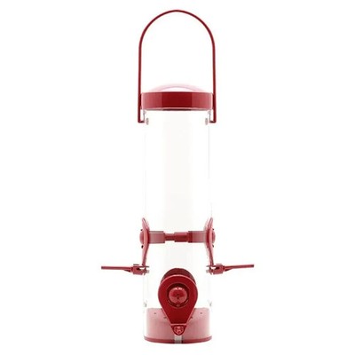 Perky-Pet Red 2-in-1 Tube Bird Feeder