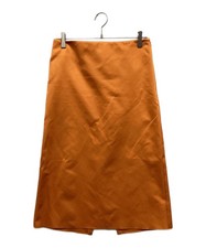 MADISON BLUE SATIN A-LINE LONG Skirt XS orange Ext  