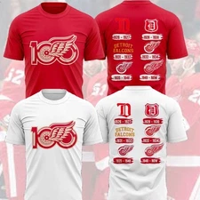 HOT NEW - Detroit Red Wings 100th Anniversary Full Size S_5XL Gift For Fans