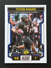 2023 Panini Score #336 Tiyon Evans RC Los Angeles Rams Football Card