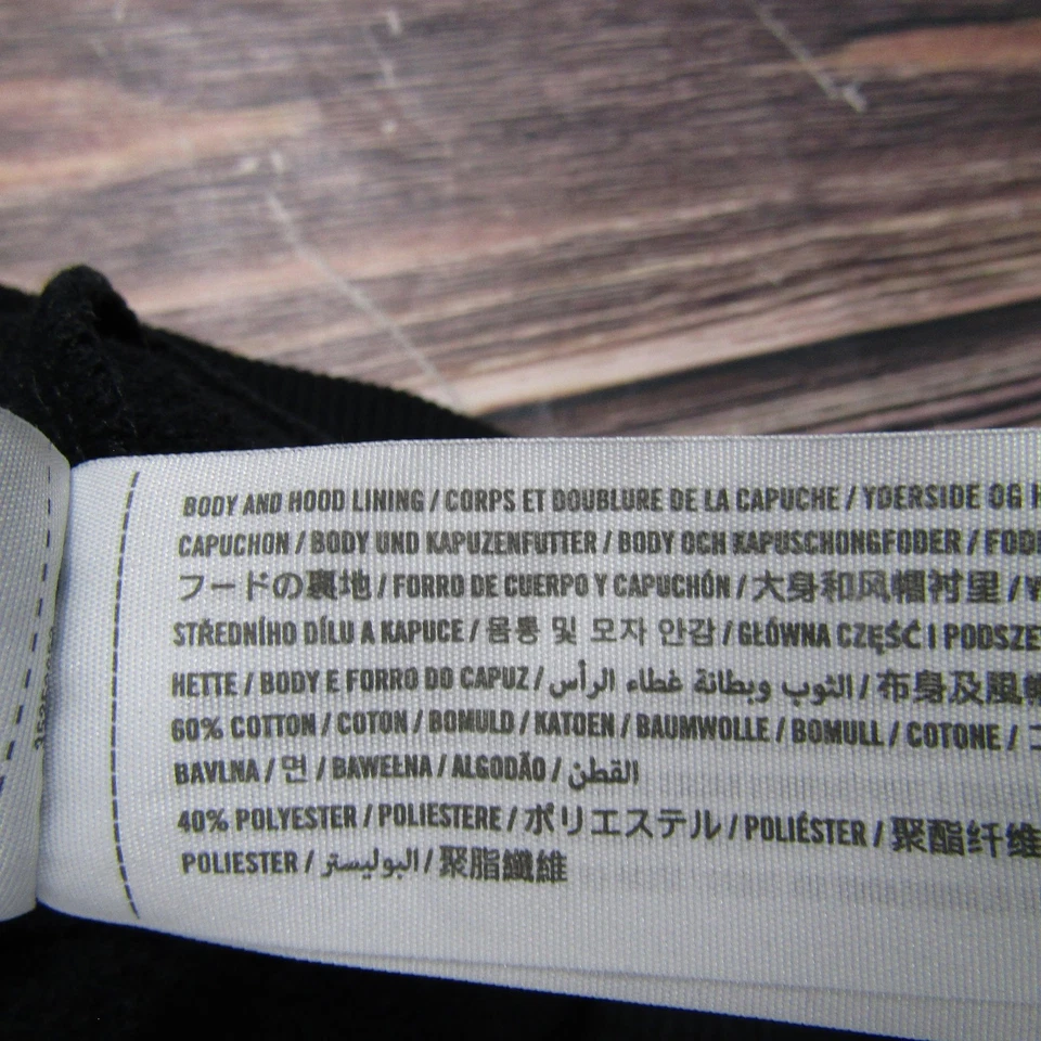 Hollister Sudadera con Capucha Mujer Mediana Negra Cremallera Recortada Sudadera Forrada de Vellón Foto 3 de 4