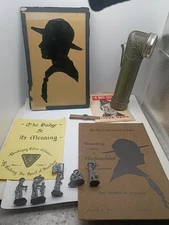 Vintage BSA Lot Silhouette On Glass Flashlight Book BSA Figures Plus