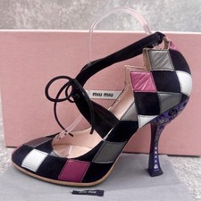 Miu Miu Harlequin Crystal Heels 39