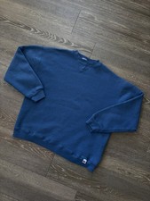 Vtg 90s Russell Athletic Crewneck Youth L Royal Blue Blank USA Sports