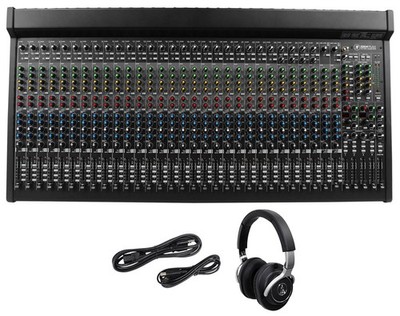 Mackie 3204VLZ4 32-Channel 4-Bus FX Mixer w/ USB+Audio Technica M70X Headphones