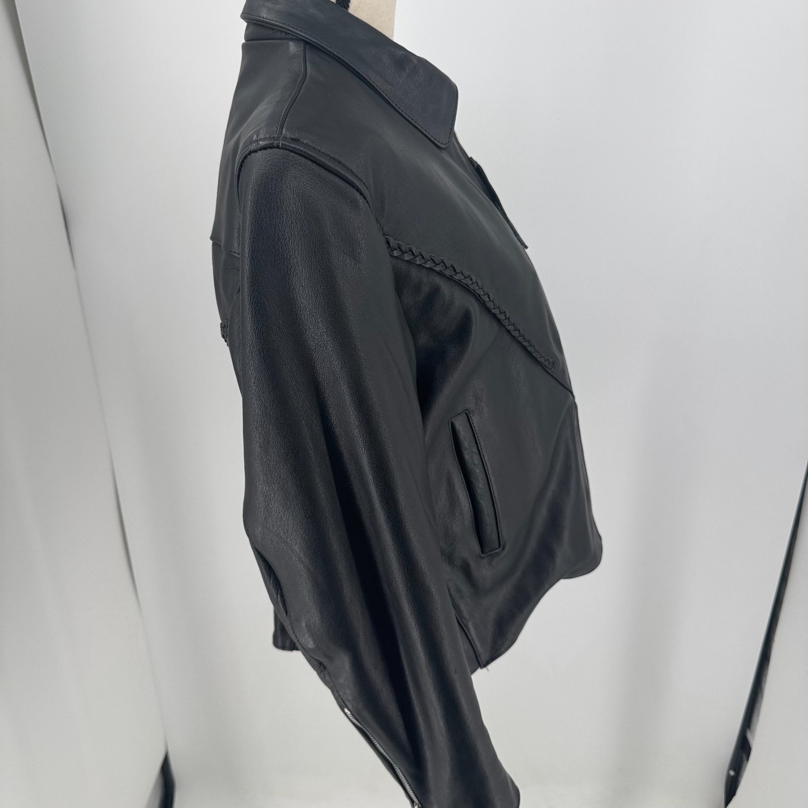 Interstate Leather Motorcycle Biker Jacket Coat W… - image 5