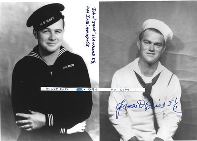 USS Indianapolis, CA35,Signed Photographs, 5 Survivors, Atomic Bomb, #13