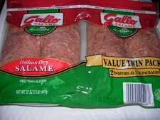 Twin Pack GALLO ITALIAN DRY SALAME Salami 2 Pounds = 32oz FRESHEST FREE Priority