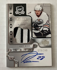 2006-07 UPPER DECK THE CUP PATRICK THORESEN ROOKIE AUTO PATCH 179/249 card. rookie card picture
