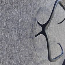 Clear Scratch Resistant Half Frame Safety Glasses, Universal Fit, Black Frame