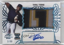 2021 Leaf Trinity Platinum 2/99 Tahnaj Thomas #PA-TT1 Patch Auto 0n64
